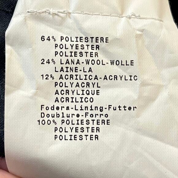 Armani Collezioni Wool Blend Skirt Size 4 Black Back Slits Excellent Condition - Picture 9 of 9